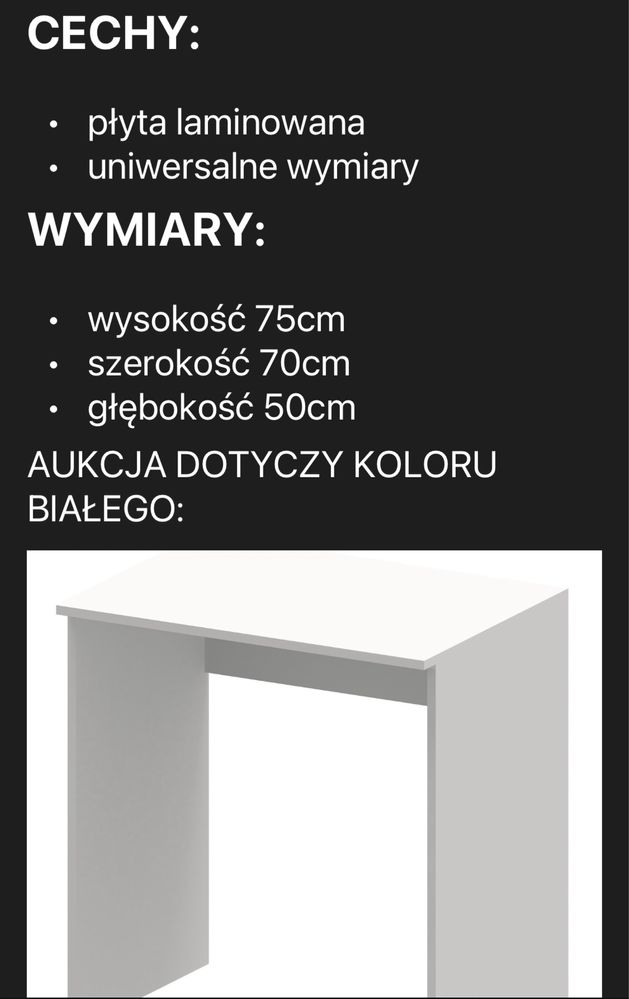 Białe biurko/toaletka