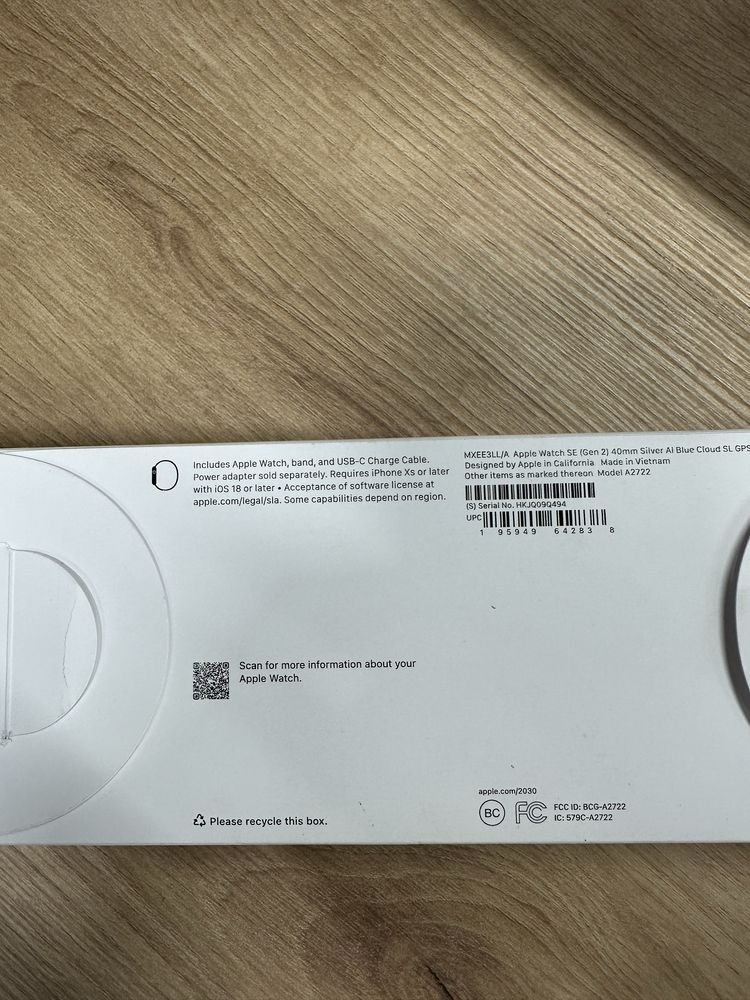Apple watch SE 2 40mm silver нові