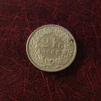 2 franki z 1968 roku - Szwajcaria (Helvetia)