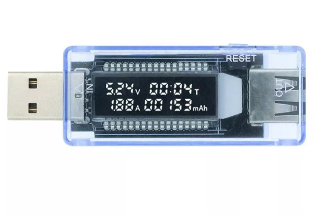 USB-тестер Keweisi KWS-V20 вимірювач ємності, енергії, амперметр.