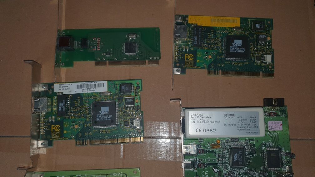 Karty rozszerzeń PCI/ISA PC-towe Retro.