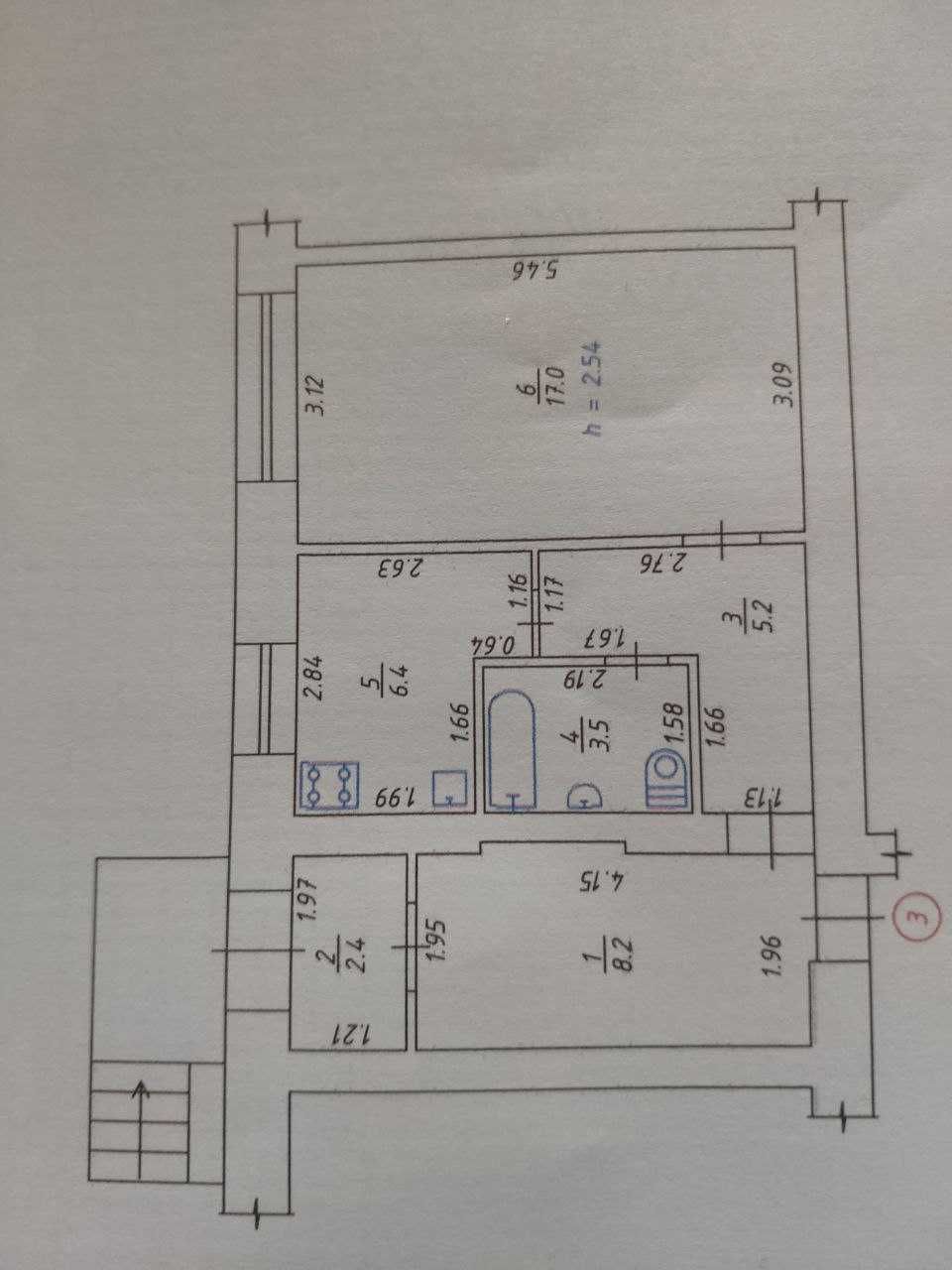 Продам 1-квартиру  за площею як 2-кімнатну на Ціолковського