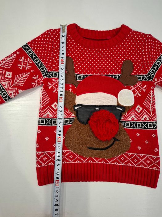 Дитячий новорічний светр Next 98 розмір, новорічна кофта