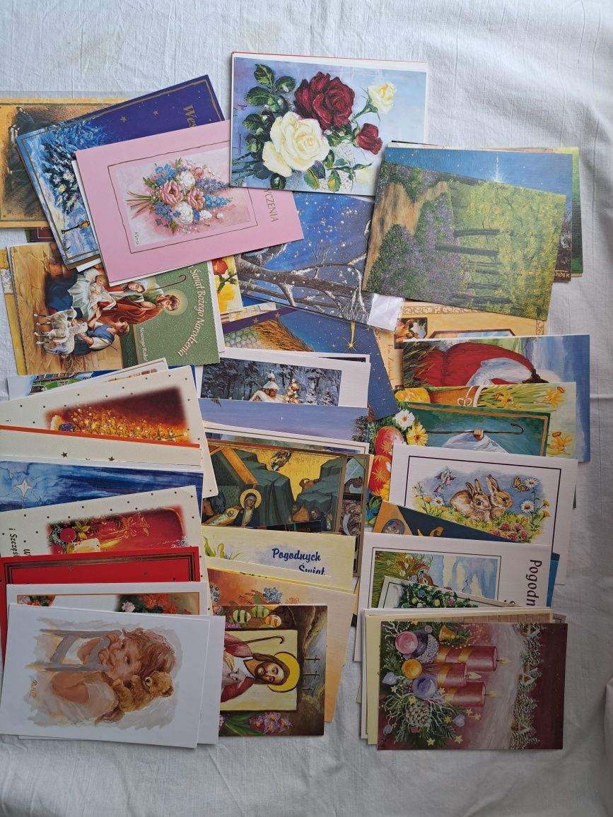 Kartki pocztowe około 80 sztuk