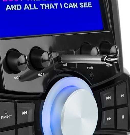Zestaw multimedialny CD/DVD, USB, BT,  TFT 7", 2 mikr., akumulator