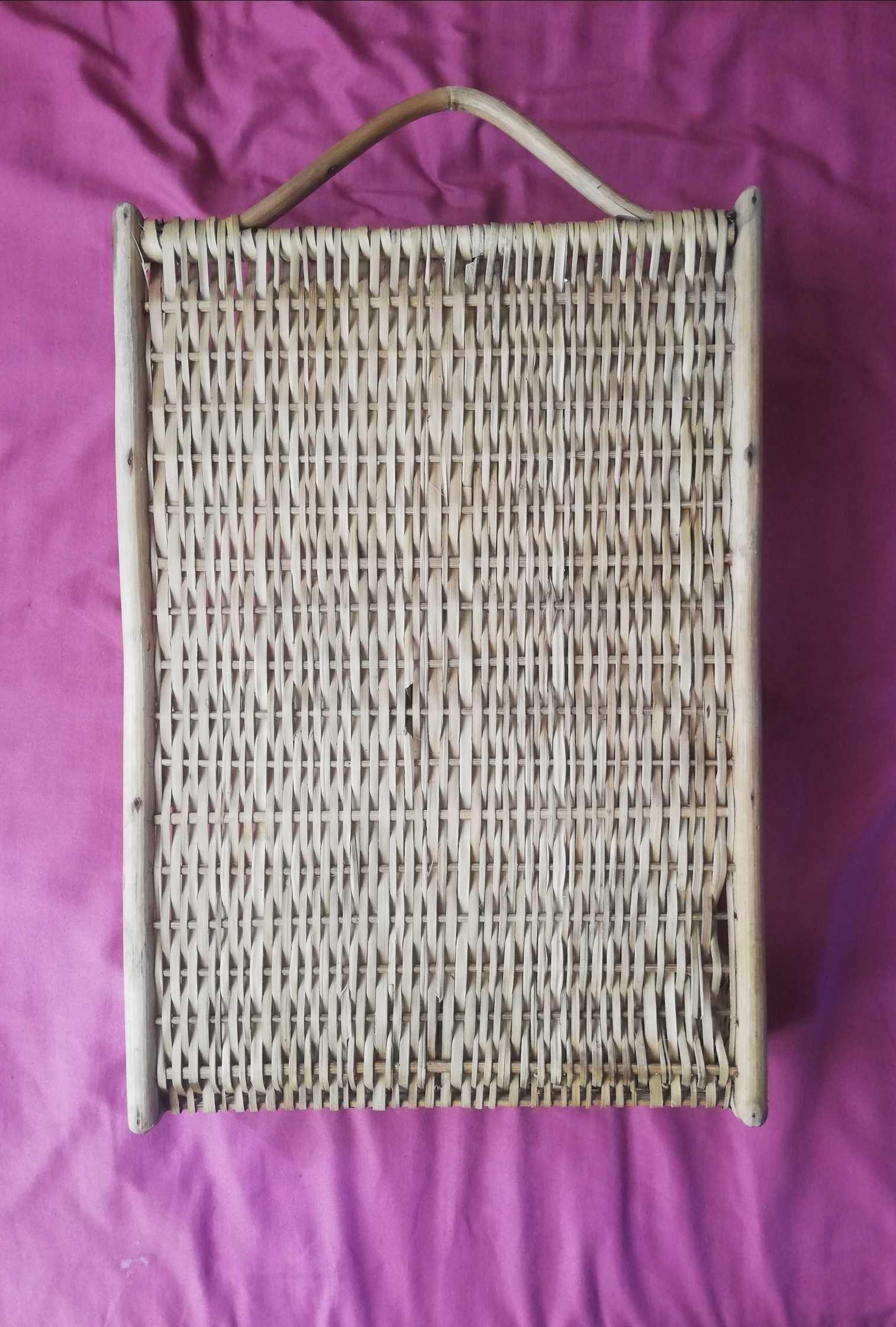 3 półeczki wiszące wiklinowe koszyki wiklinowe 52x32x10,5cm