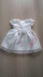 Sukienka do chrztu 3-6 m +eleganckie body i cienkie rajstopki Gratis