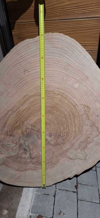 Blat pod stolik kawowy jesionowy - plaster o średnicy 90cm