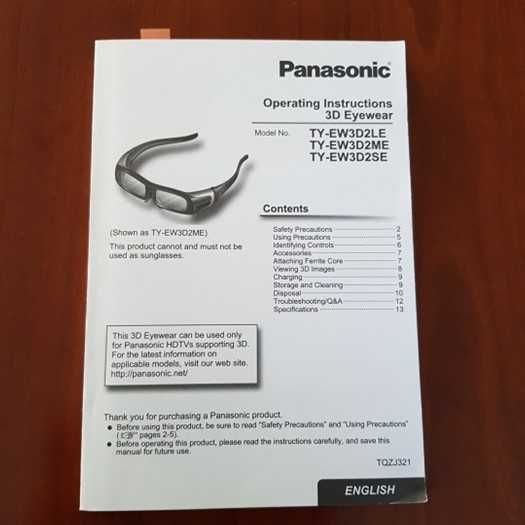 PANASONIC  óculos 3D