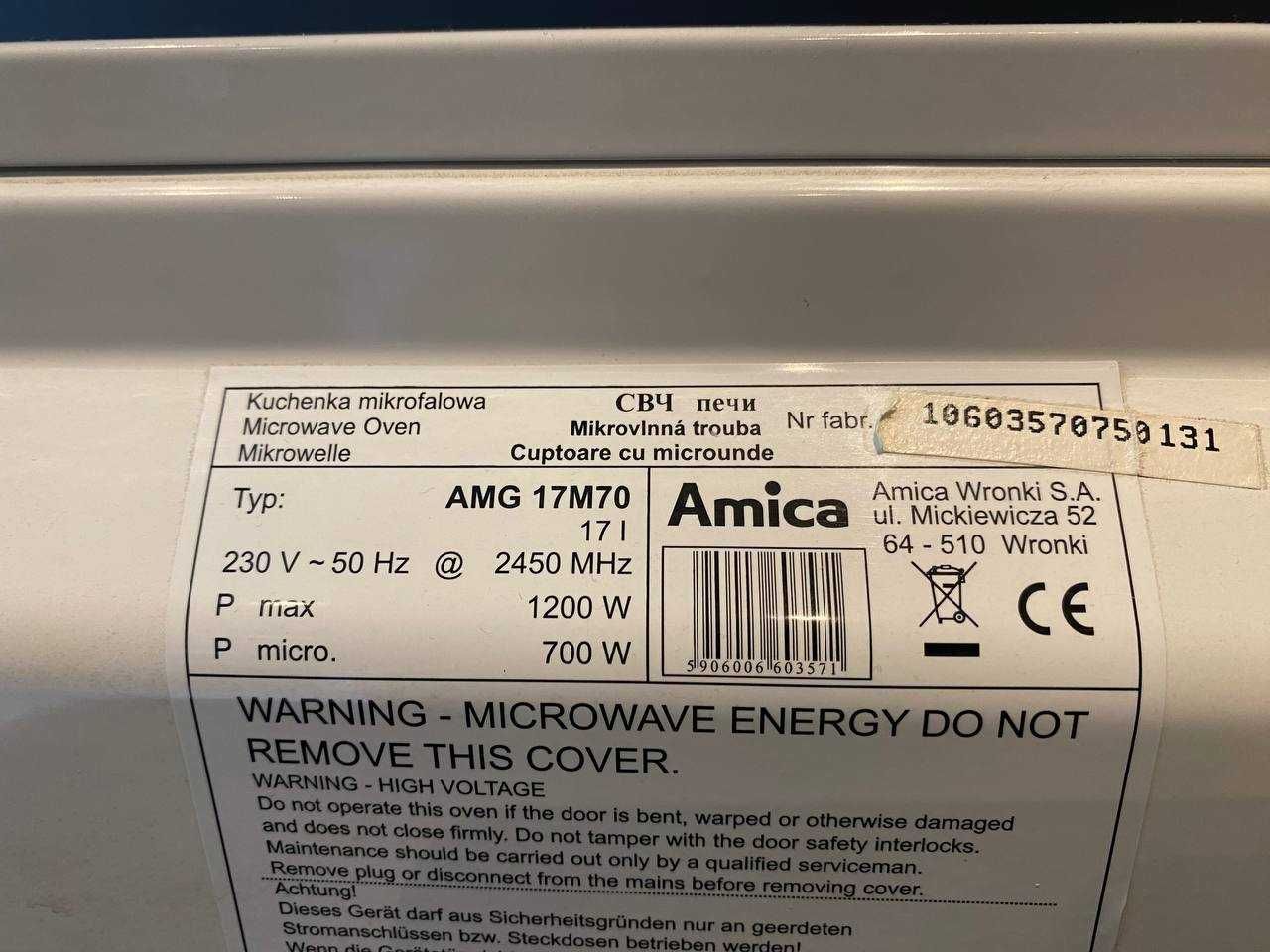 Mikrofalówka Amica 700W kuchenka mikrofalowa