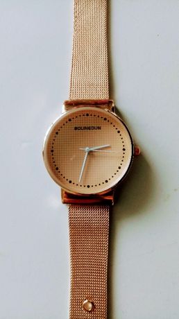 Nowy damski zegarek na branzolecie różowe złoto