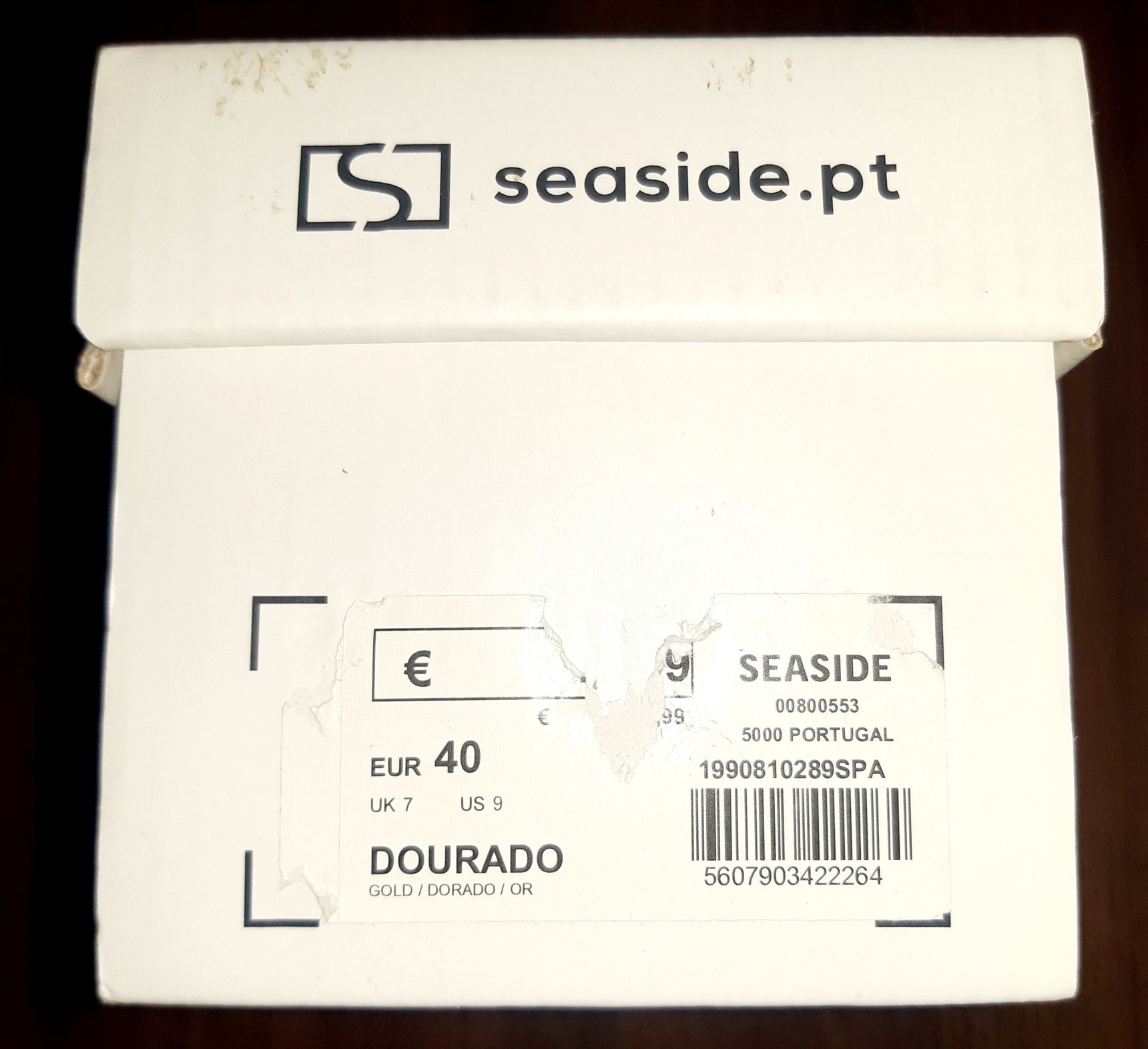 Sapatos de senhora, marca Seaside tam. 40 dourados