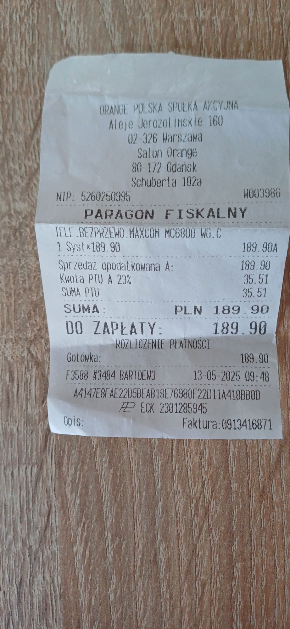 Telefon maxcom mc 6800 dla seniora