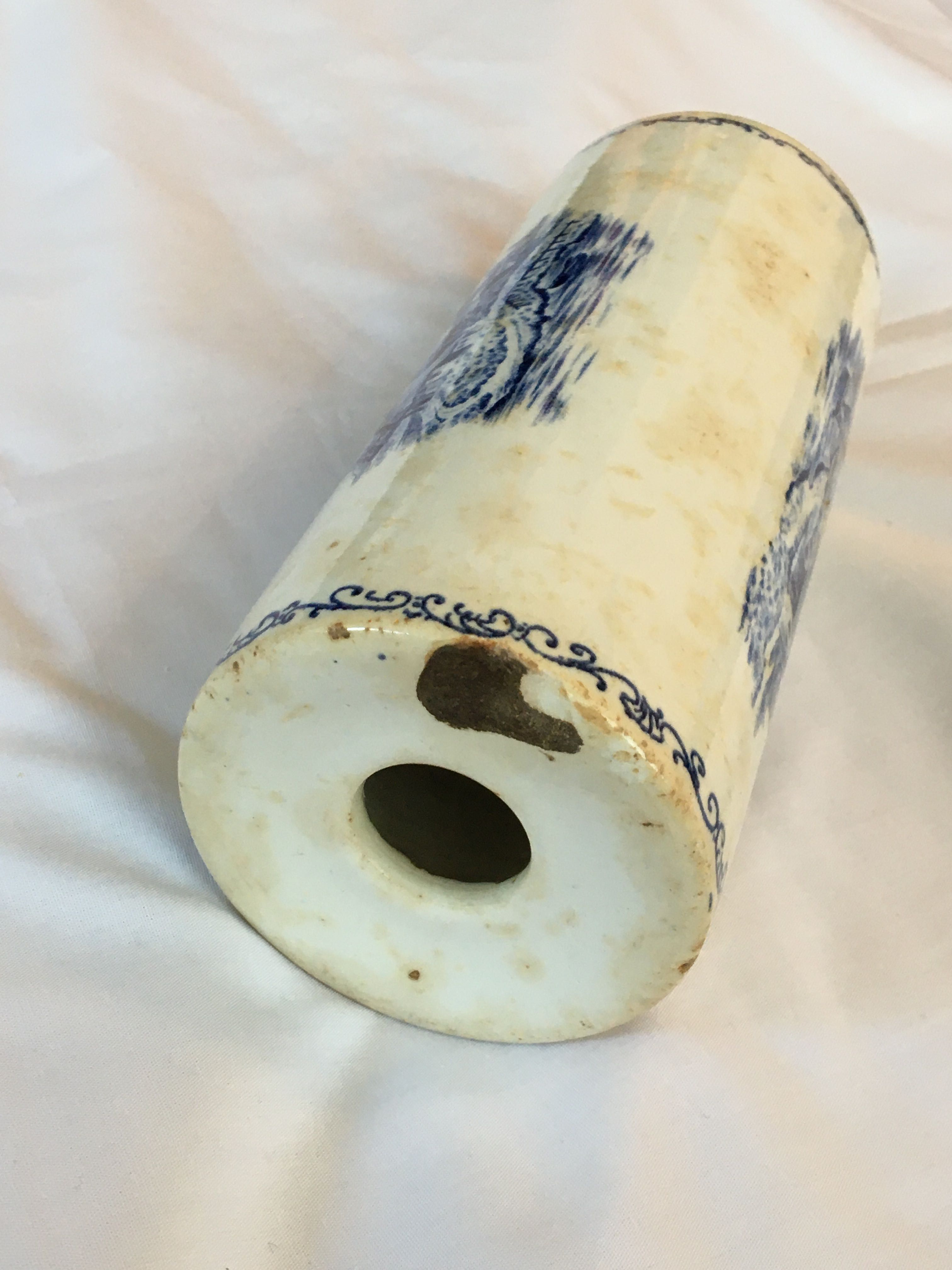 Stary, porcelanowy wałek do ciasta, niekompletny