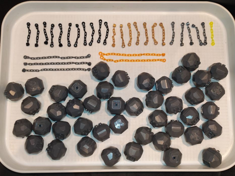 Klocki LEGO 42 szt. kamień skała 42284+42291 c. Szary + gratis