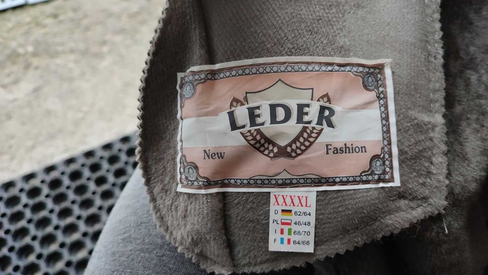 NOWY Damski kożuch ze skóry naturalnej z lisem z Podhala r 46/48 XXXXL
