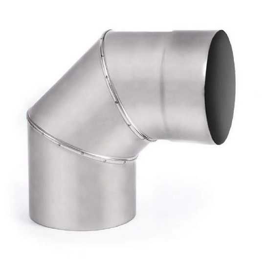 Одностінні димоходи з нержавійки Ø100-250(0,5)труба,коліно,трійник