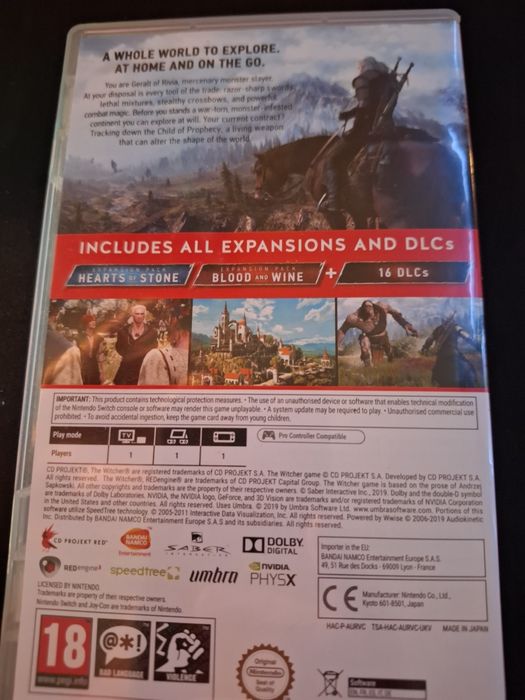 The Witcher 3 the wild hunt nintendo switch