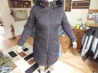 zimowa kurtka damska ORSAY roz.44 czarna kaptur pikowana