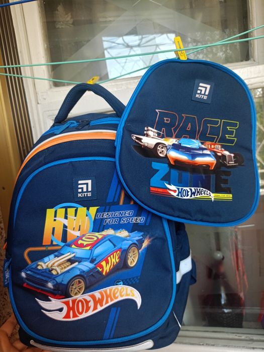 Рюкзак ортопедический Kite Hot Wheels для мальчика Рюкзак школьный