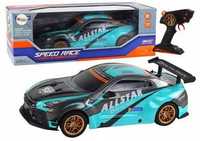 Auto Sportowe R/c 1:10 Turkusowo- Czarne, Leantoys