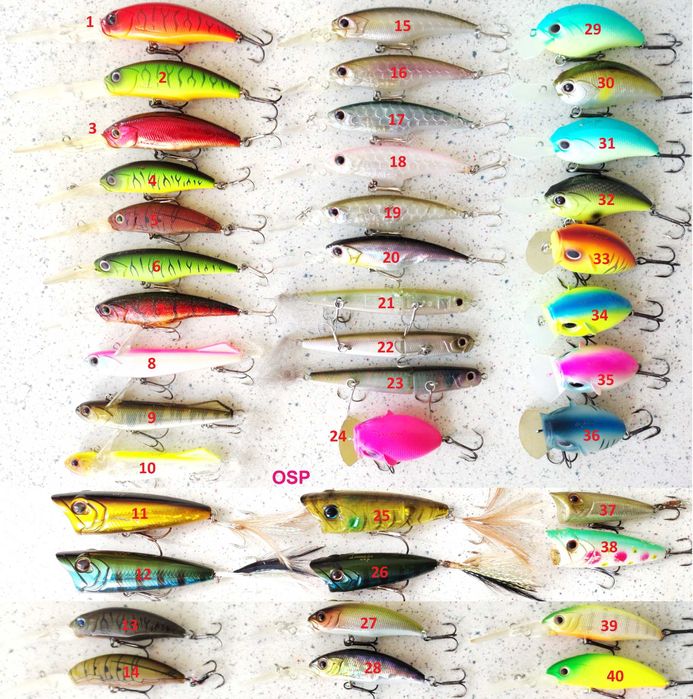 Воблеры OSP Deps Smith FLT Kosadaka Shimano Daiwa