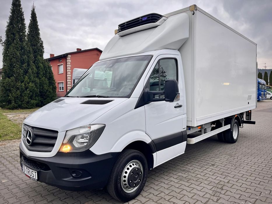 Mercedes-Benz SPRINTER 514 CHŁODNIA / WINDA 1000KG /  SALON POLSKA / BEZWYPADKOWY / FAKTURA VAT 23%  CARRIER XARIOS 350 + 230V / WINDA BAR 1000KG / Pierwszy właściciel