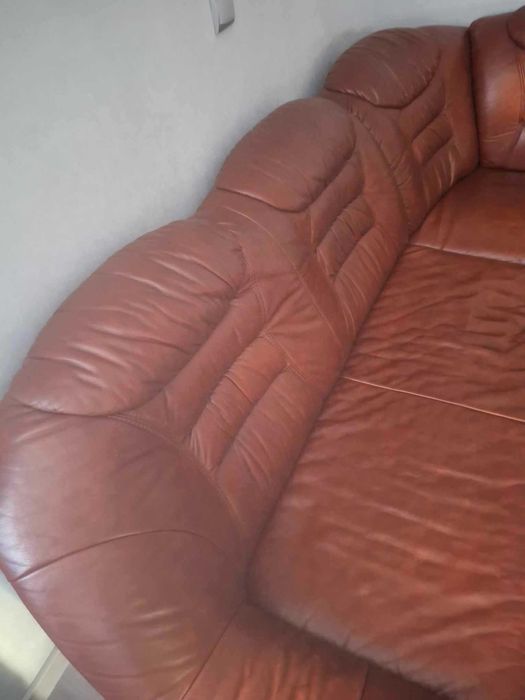 Narożnik naturalna skóra licowa