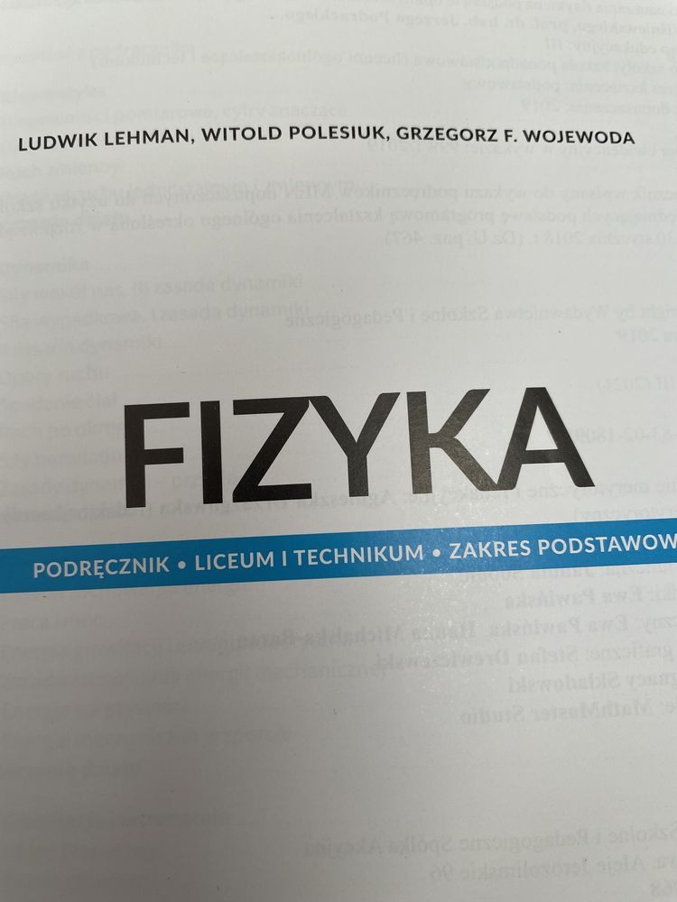 Fizyka liceum technikum zakres podstawowy