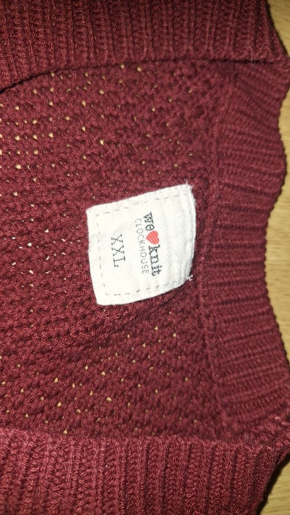 Sweter burgundowy XXL