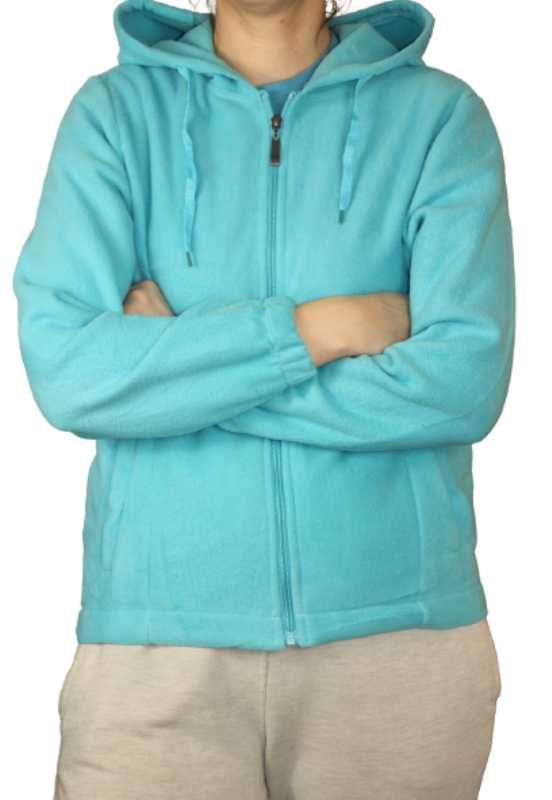 BLUZA damska polarowa ciepła z kapturem rozmiary od M do 3XL