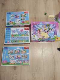 Puzzle świnka Peppa, Disney księżniczki