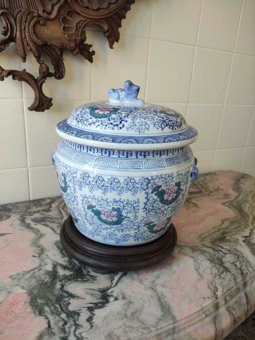 Pote chines com tampa foo dog