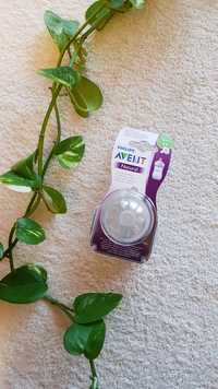 Avent Natural smoczek do butelki na butelkę 2 dziurki 1m+ szybki kaszk