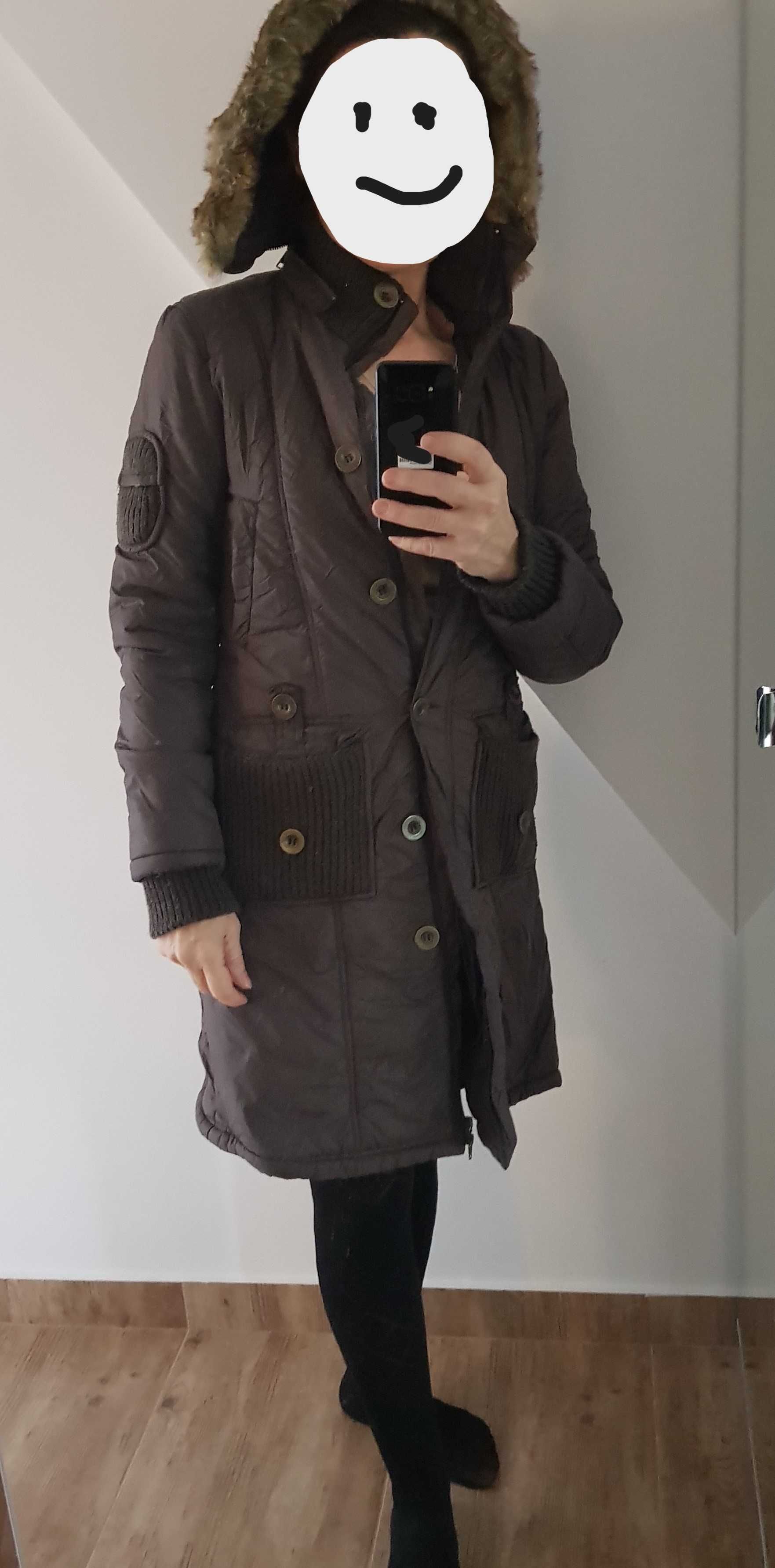 Kurtka parka Orsay S/36/8 długa płaszcz zimowy