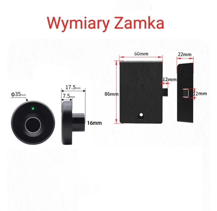 Zamek meblowy Smart z czytnikiem biometrycznym