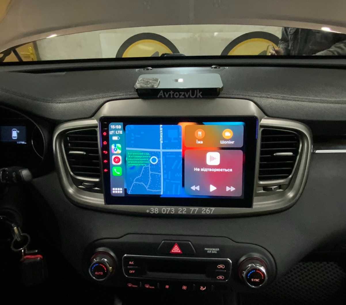 Android 13 SORENTO Kia GPS DVD USB Киа Соренто 2 дин CarPlay Магнитола