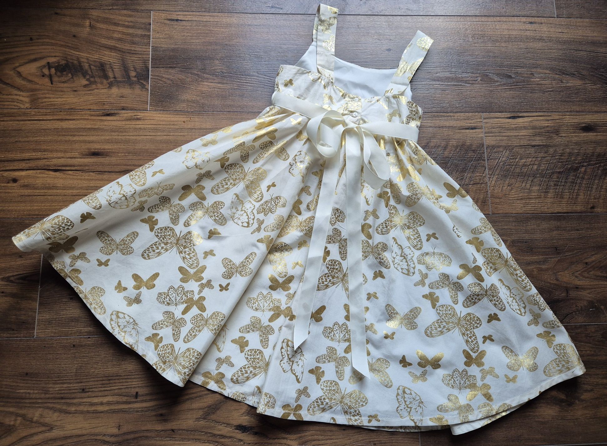 H&M Śliczny motylek Sukienka 128 idealna