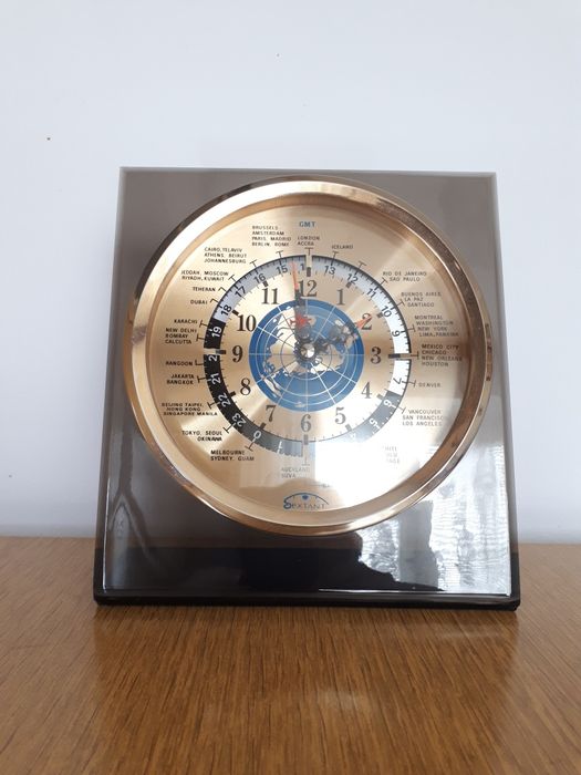 Sextant japoński zegar światowy z samolocikiem