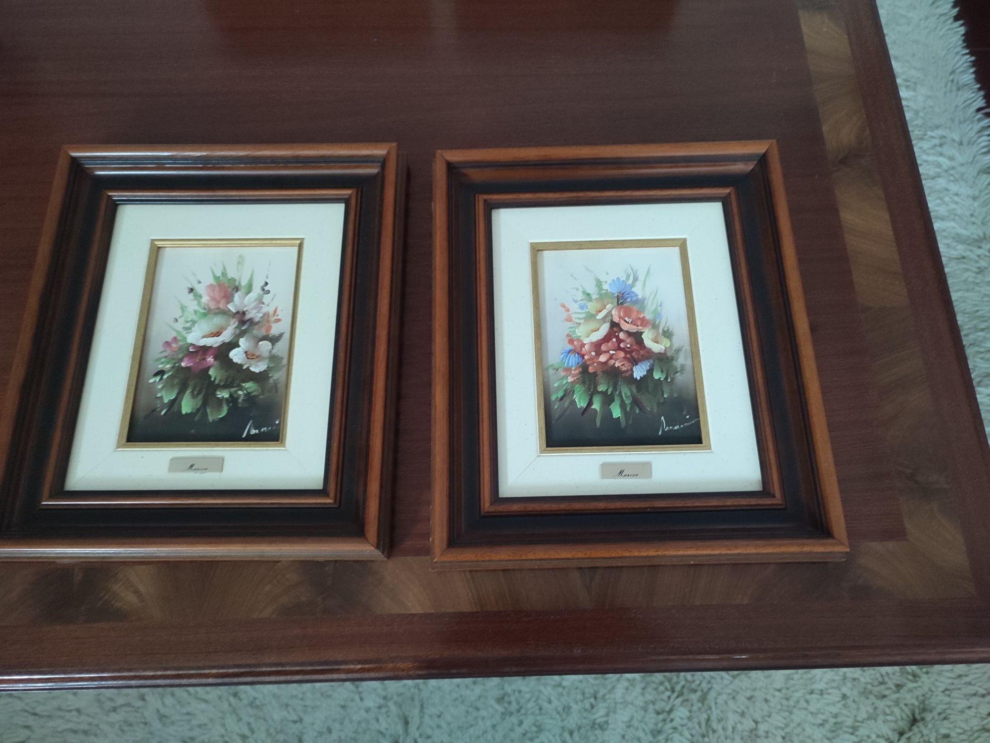 Conjunto de 2 quadros a óleo