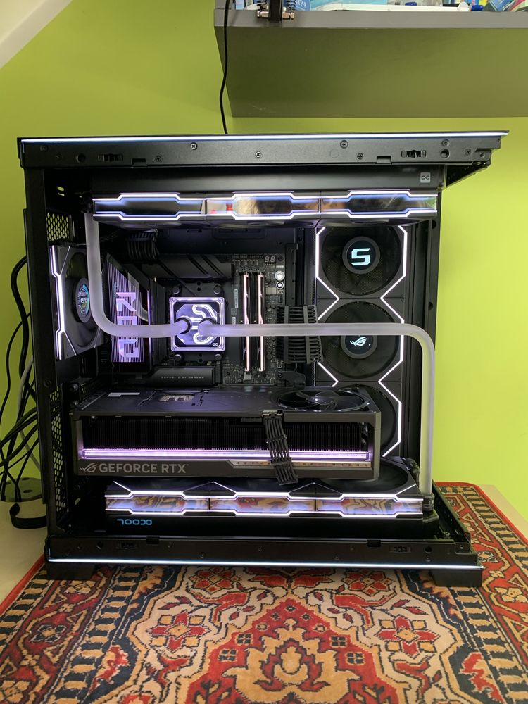 Komputer RTX 5090 Rog Ryzen 9 9950X3D Chlodzenie wodne custom loop