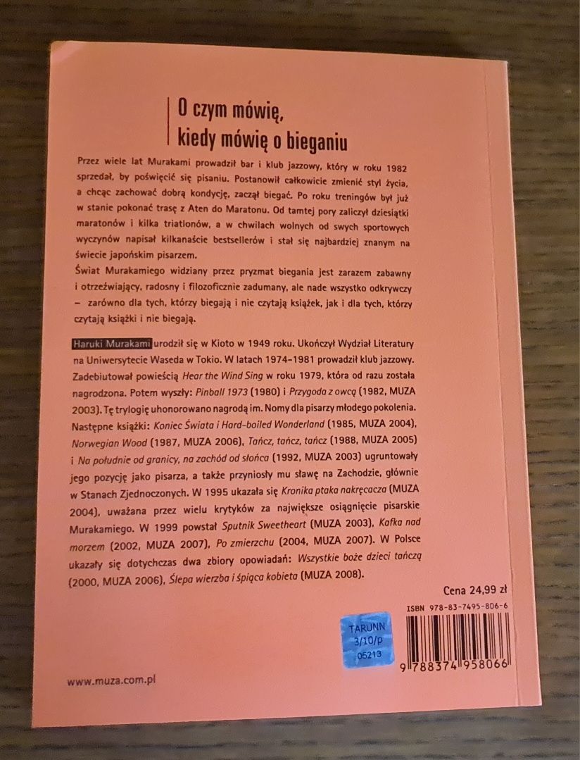 O czym mówię kiedy mówię o bieganiu Haruki Murakami