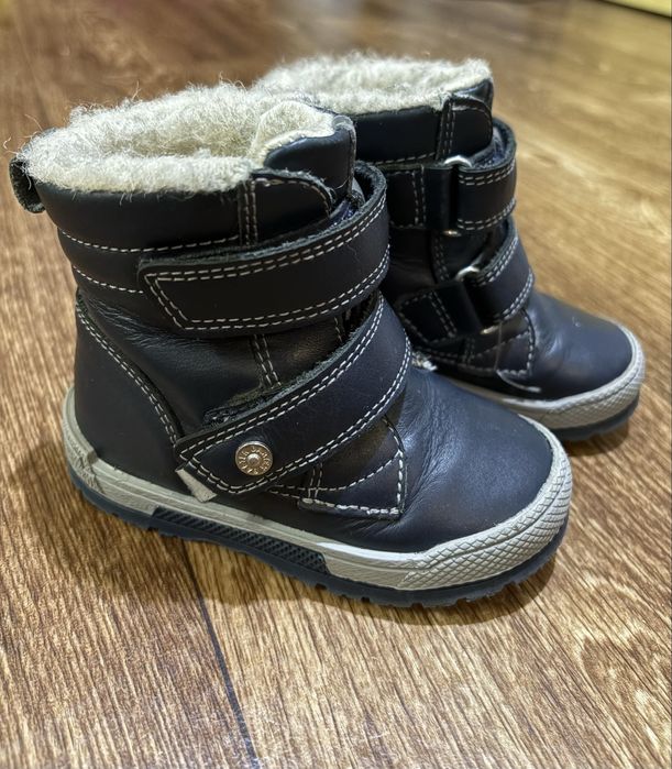 Шкіряні чобітки на ніжку до 13 см