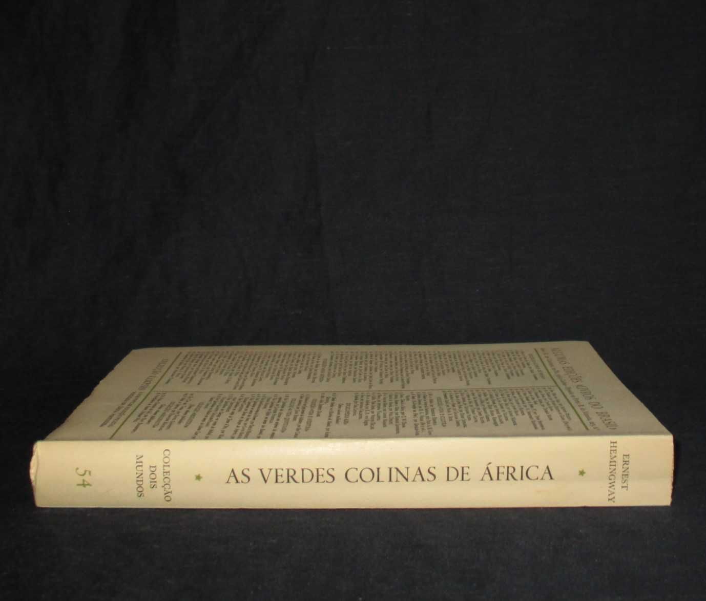 Livro As Verdes Colinas de África Ernest Hemingway Dois Mundos