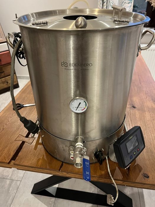 Zestaw do warzenia piwa 36L- kocioł zacierny+warzelny, chlodnica nierd