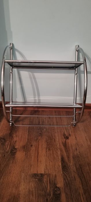 Szafka chromowana łazienkowa 45x55cm h wieszak na ręczniki bdb