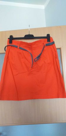 Letnia spódnica kolor pomarańczowy z paskiem CUBUS