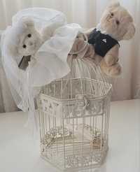 Декоративний весільний набір: весільні ведмедики Bukowski клітка птаха