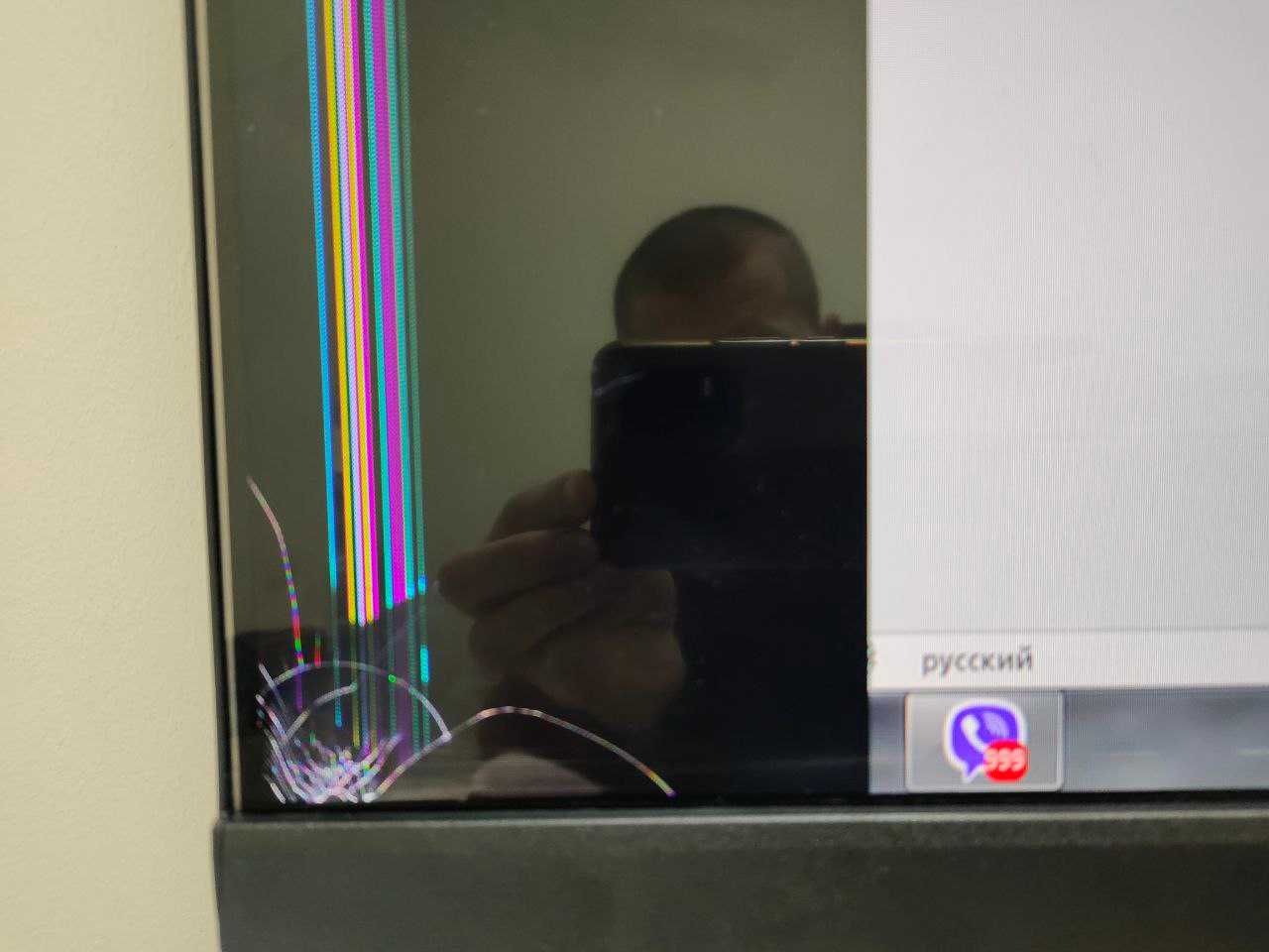 Продам битый монитор 32" ViewSonic VA3209, на запчасти