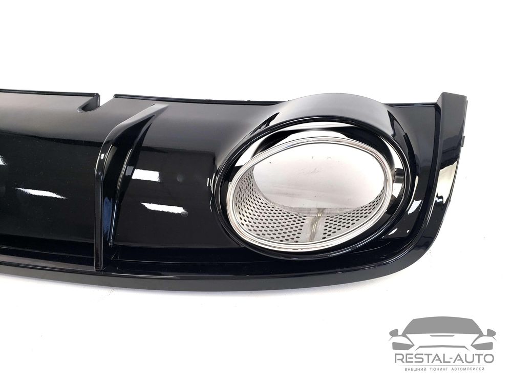 Диффузор с насадками RS на Audi A4 B8 11-15 Черный глянец новый